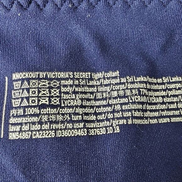 Victoria's Secret Sport Leggings Blue Gold Space Dye - Picture 8 of 10